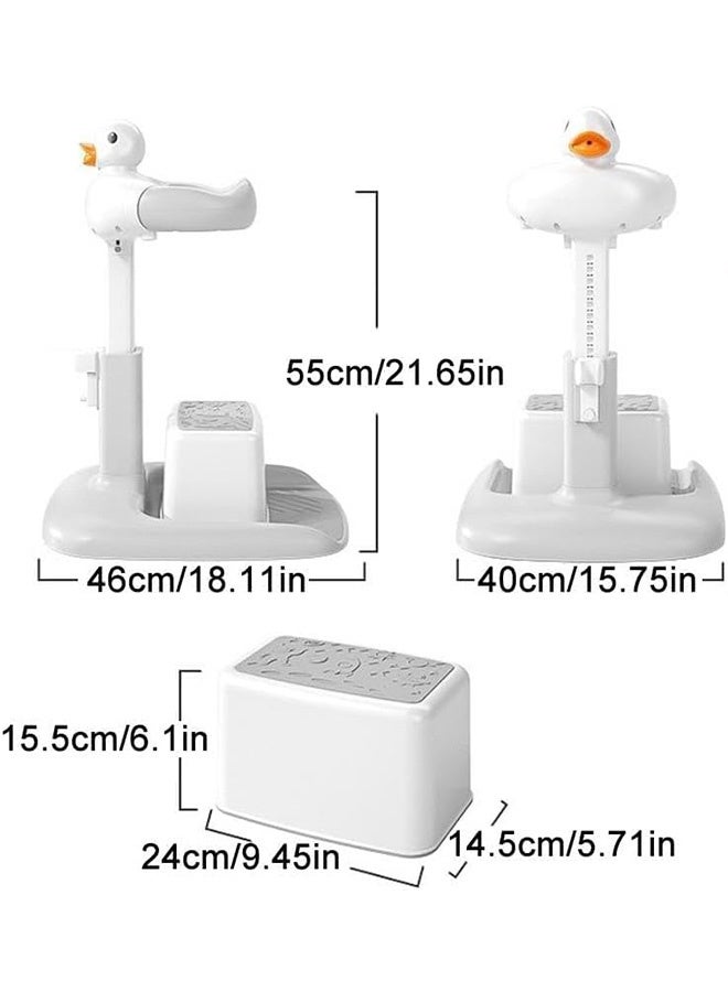 Beauenty Baby Shower Stand with Support Stool, Emeralune Baby Bath Adjustable Toddler Shower Stand Shower Standing Support and Anti-Slip, Anti-Dumping, Easy to Clean, Ideal Gift for Infants 6-36 Months - Image 2